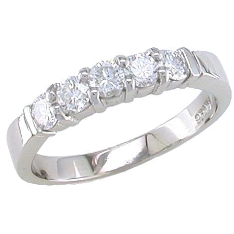 Prong Set Round Diamond Wedding Ring