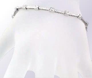 Bezel Set/Pave Set Diamond Tennis Bracelet