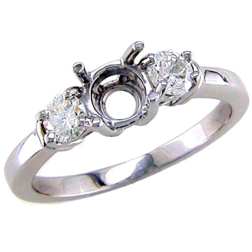 Prong Set Round Diamond Engagement Ring Semi Mount
