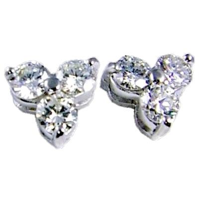 Clustere Diamond Stud Earrings