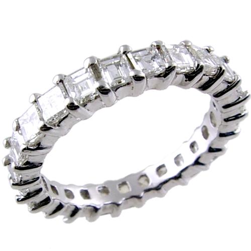 Prong Set Square Baguette Eternity Ring
