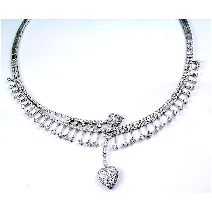 Pave/Prong Set Diamond Necklace