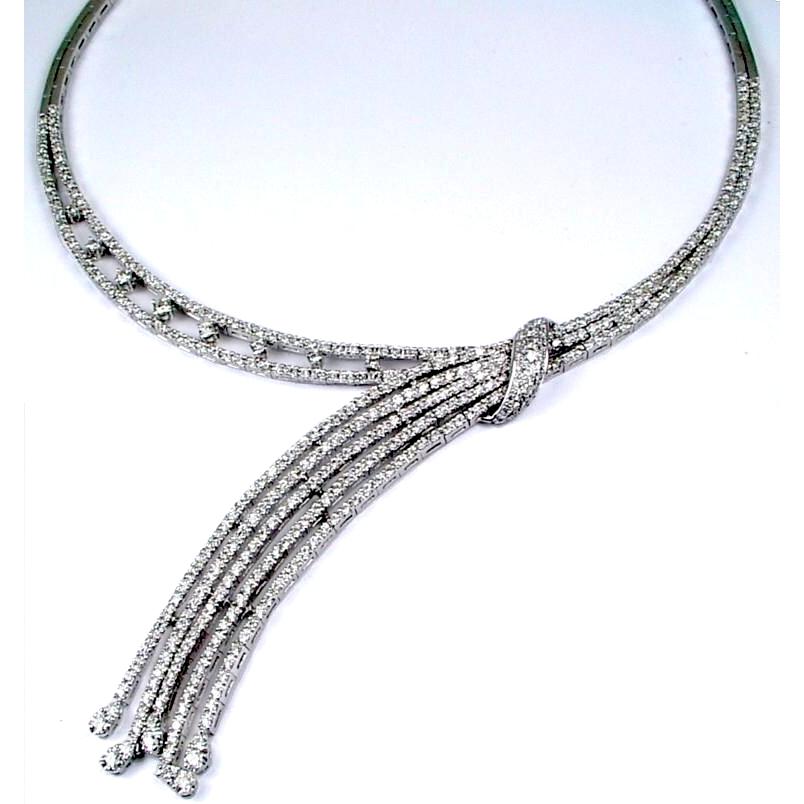 Pave/Bezel Set Diamond Necklace