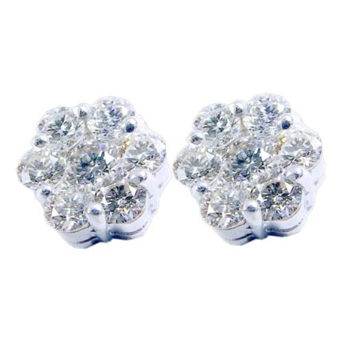 Diamond Cluster Earrings (10.2 mm)