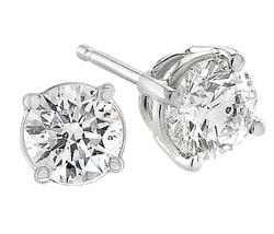 RD Shape Diamond Stud Earrings 1.01 Ct. TW G-H/SI1 EGL US8535010