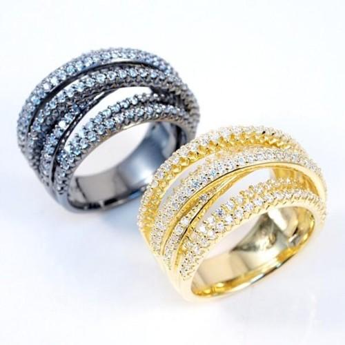 Modern Micro Pave Set  Ring