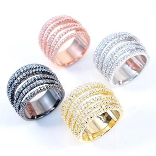 9 Row Pave Set Ring