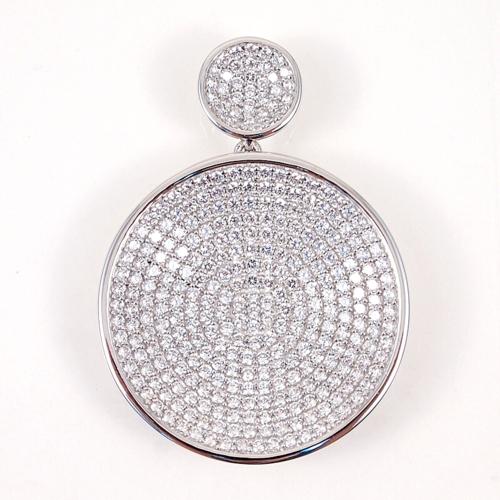 Pave Set Circle Pendant