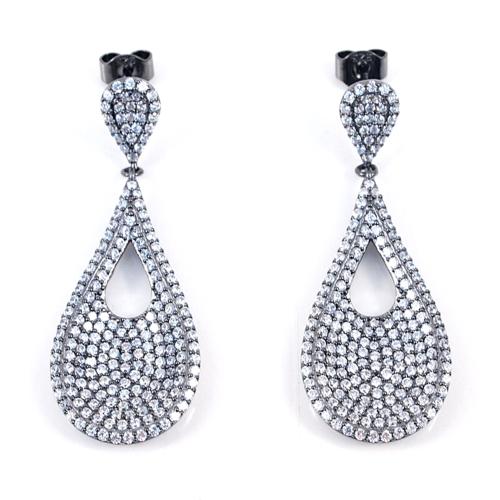 Dangling Pave Set Earrings