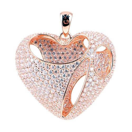 Open Puffed Heart Pendant