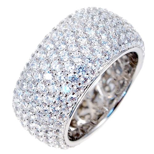 8 Row Pave Set Eternity Ring