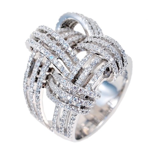 Modern Micro Pave Set  Ring