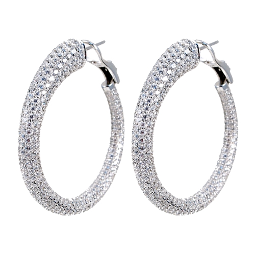 Micro Pave Hoop Earrings