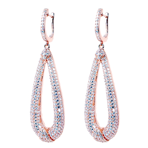 Micro Pave Dangling Earrings