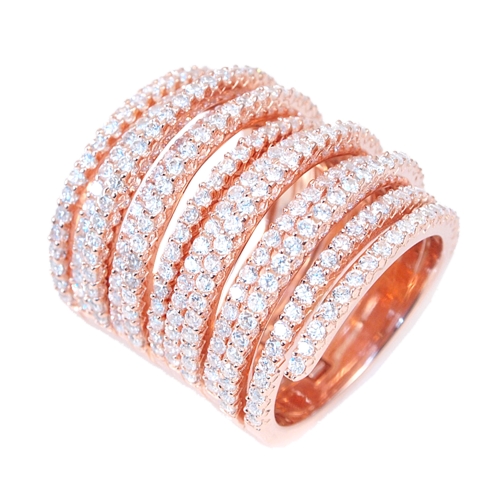 Micro Pave Stacked/Hinged Ring