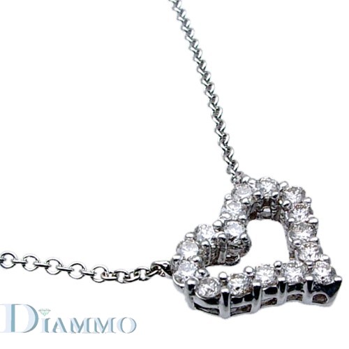 Prong Set Diamond Heart Necklace