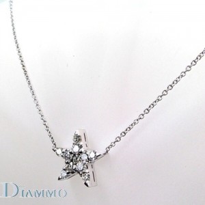 Pave Set Diamond Star Necklace
