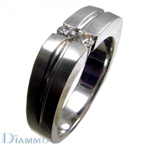Channel Set Round Diamond Wedding Ring