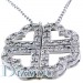 Pave Set Convertible (Magnetic) Heart and Clover leaf Necklace
