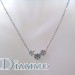 H-1015 Three Stone Round Diamond Cluster Necklace