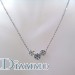 H-1015 Three Stone Round Diamond Cluster Necklace