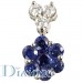 Round Shaped Cluster Sapphires and Diamonds Pendant