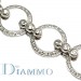 Pave Set Diamond Round Links Fashion Bracelet