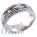 Pave Set Diamond Anniversary Ring with Illusion Set Round diamonds in center