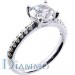 Pave Set Diamond Engagement Ring Semi Mount for Round Center