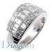 Invisible Set Princess Cut/Baguette Diamond Anniversary Ring