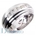 10mm Channel Set Round Diamond Gents Ring