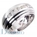 10mm Channel Set Round Diamond Gents Ring