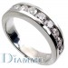 Channel Set Round Diamond Wedding Ring