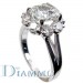 Split Shank Diamond Engagement Ring Semi Mount with Floral Halo for a Cushion Center