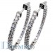 This Inside/Outside Diamond Hoop Earrings in 2 Inches in diameter and offers 52 pieces of G-H/VS2-SI1 Round Diamonds set in Shared Prong mode. The earrings come with safety lock to protect against loss. 