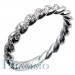 H-2048 Hand Made Twisted Micro pave Diamond Wedding Ring