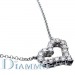 H-414N Prong Set Diamond Heart Necklace