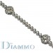 Bezel Set Diamond Tennis Bracelet with floral segments