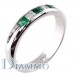 H-855E Diamond Emerald Ring